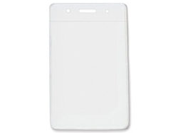 Color top visitor badge holders, vertical format. Max Insert Size 2 3/8 x 3 3/8. Sold in 100 Packs.