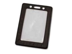 Vertical Badge Holder w/ Colored Borders, Max Insert Size 2 1/8 x 3 3/8. Sold in 100 packs.