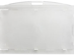 Frosted polycarbonate Horizontal  locking rigid card holder. In packs of 100
