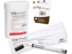 Advanced Cleaning Kit  2 pre-saturated 'T' cards, 2 adhesive cards, 1 pen, 1 dispenser of 60 pre-saturated wipes