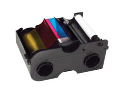 Fargo 44230 Color Ribbon - YMCKO - 250 prints, with cleaning roller. For DTC400 and DTC400e printers.