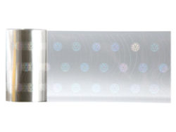 Magicard Holographic Overlay Film with generic "snowflake" design for Prima4. 1000 overlays per roll.