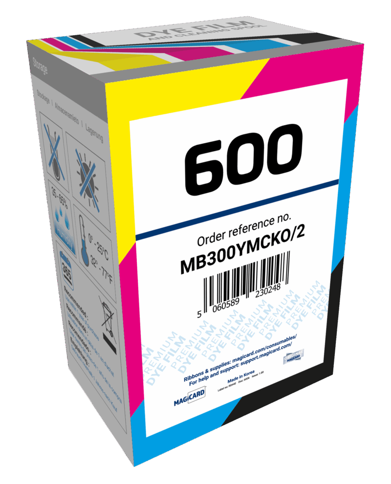 Magicard 600 Dye Film Box (MB300YMCKO/2)